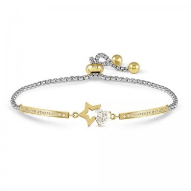 Nomination Milleluci Star with CZ Yellow Gold Tone Adjustable Bracelet 14-19cm