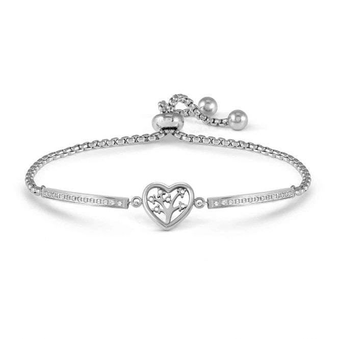 Nomination  Milleluci Tree of Life in Heart with CZ Adjustable Bracelet 6.2 x 1.2cm, 14-19cm