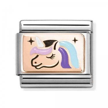Nomination Multicolour Unicorn Rose Gold Charm