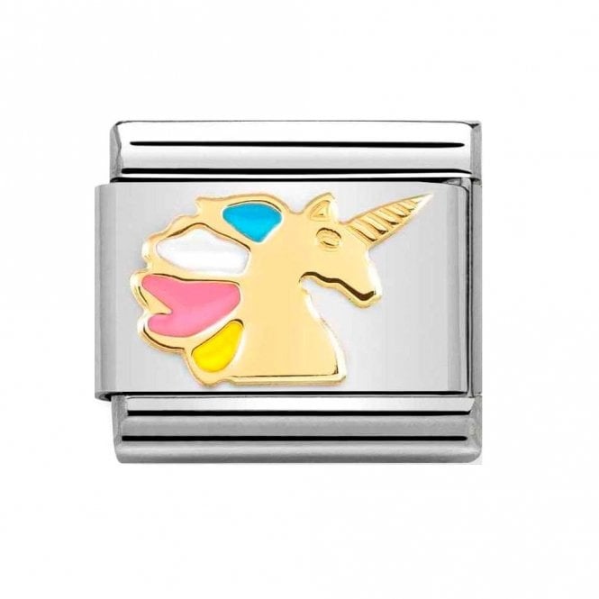 Nomination  Multicolour Unicorn Yellow Gold Charm