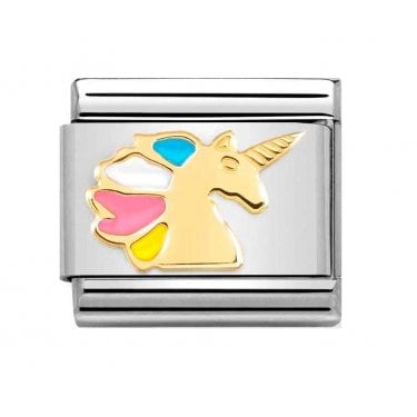 Nomination Multicolour Unicorn Yellow Gold Charm