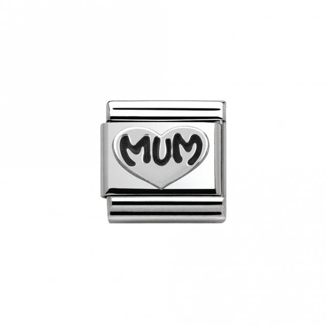 Nomination  MUM Heart Silver Shine Charm