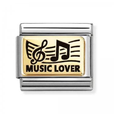Nomination Music Lover Yellow Gold Charm