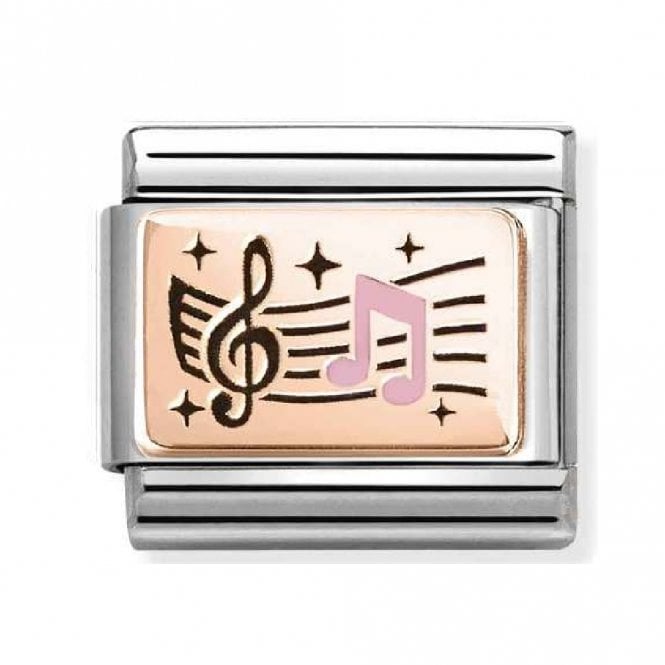 Nomination  Musical Notes Rose Gold Charm