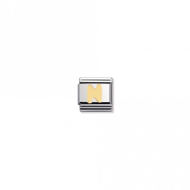 Nomination  N Initial Yellow Gold 