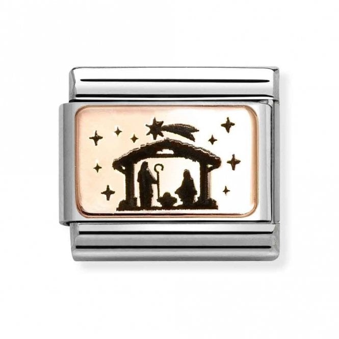 Nomination  Nativity Rose Gold Charm