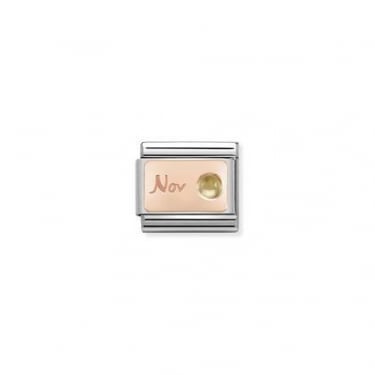 Nomination November Citrine Rose Gold