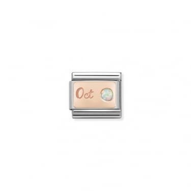 Nomination October White Opal Rose Gold