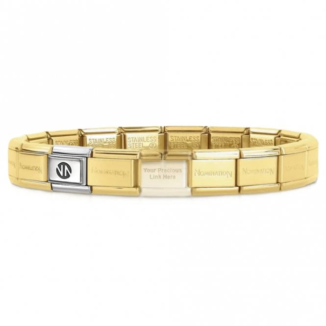 Nomination  Original Composable Gold Tone Classic Bracelet Base Links 14 - Small