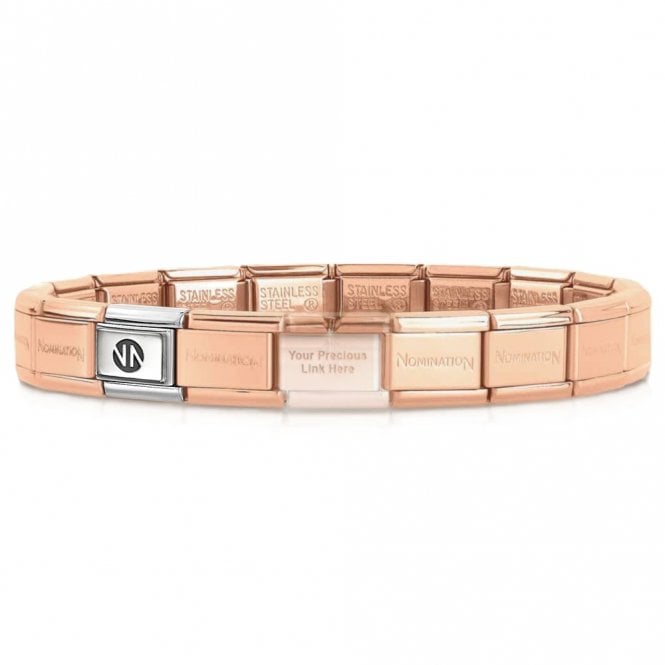 Nomination  Original Composable Rose Gold Tone Classic Bracelet Base Links16 - Medium