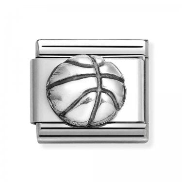 Nomination Oxidized Basketball Silver Shine Charm
