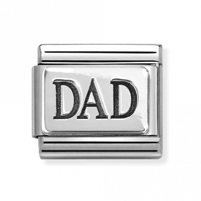Nomination  Oxidized Dad Silver Shine Charm