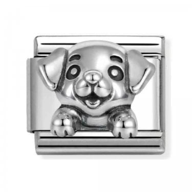 Nomination Oxidized Dog Silver Shine Charm