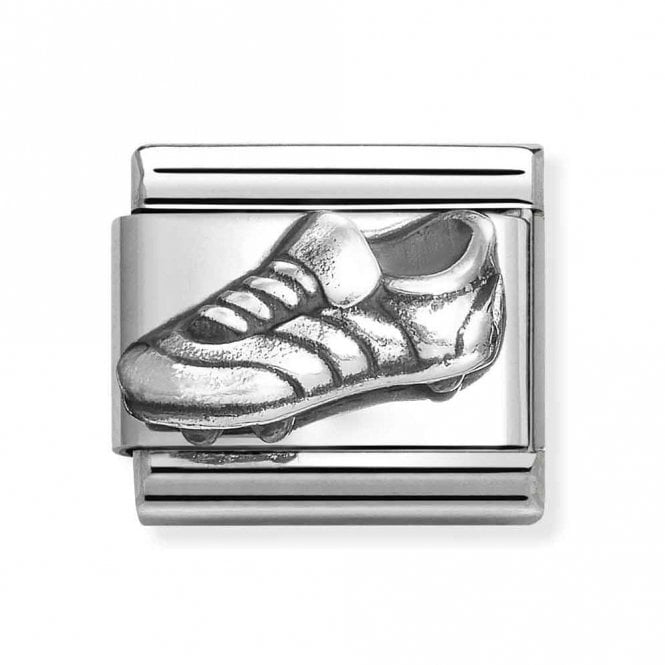 Nomination  Oxidized Football Boot Silver Shine Charm