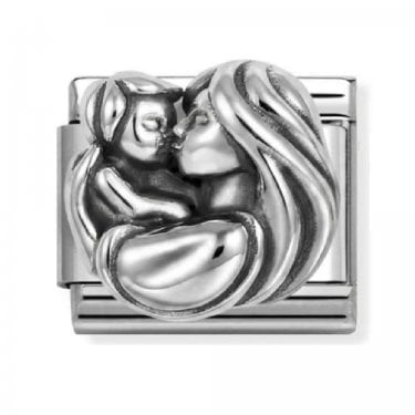 Nomination Oxidized Mum & Child Silver Shine Charm