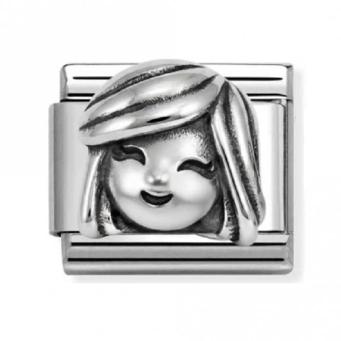 Nomination  Oxidized Mum Silver Shine Charm