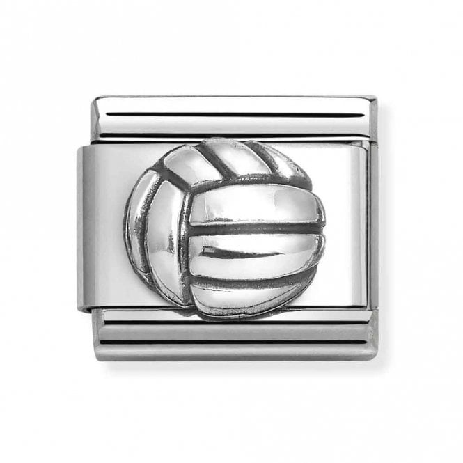 Nomination  Oxidized Volley Ball Silver Shine Charm