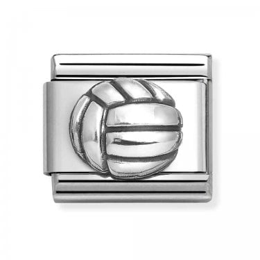Nomination Oxidized Volley Ball Silver Shine Charm
