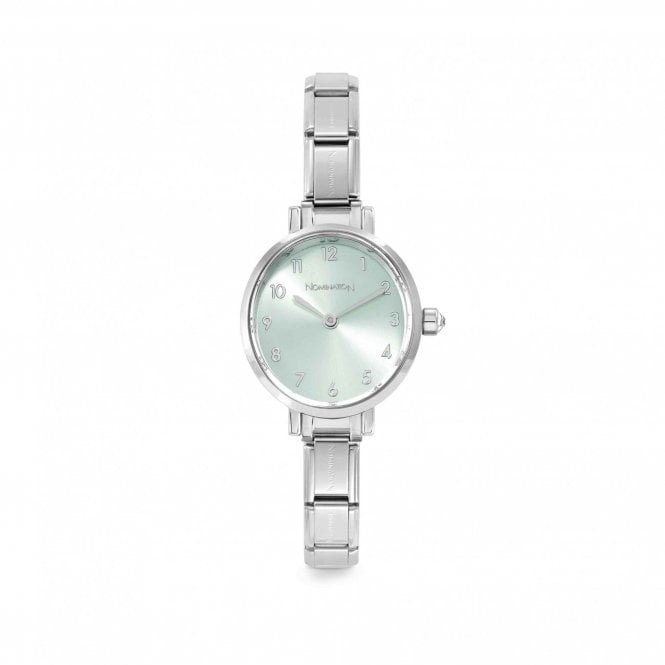 Nomination  Paris Oval Sunray Green Dial Stainless Steel Watch