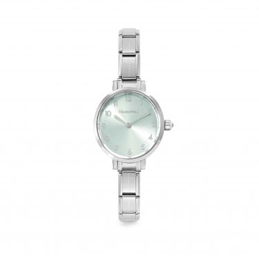 Nomination Paris Oval Sunray Green Dial Stainless Steel Watch