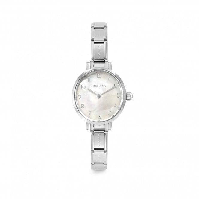 Nomination  Paris Oval Sunray Mother of Pearl Dial Stainless Steel Watch