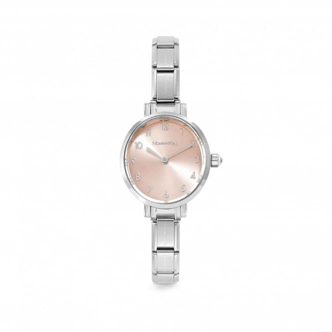 Nomination  Paris Oval Sunray Pink Dial Stainless Steel Watch