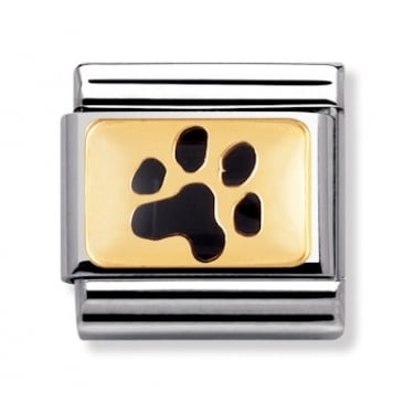 Nomination Paw Print Yellow Gold 