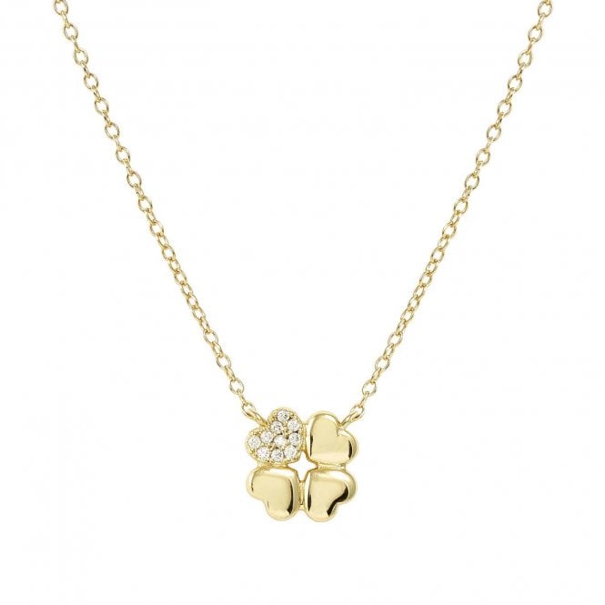 Nomination  Petit Sparkle CZ Four-Leaf Clover Gold Tone Necklace 0.9 x 0.9cm, 38-44cm