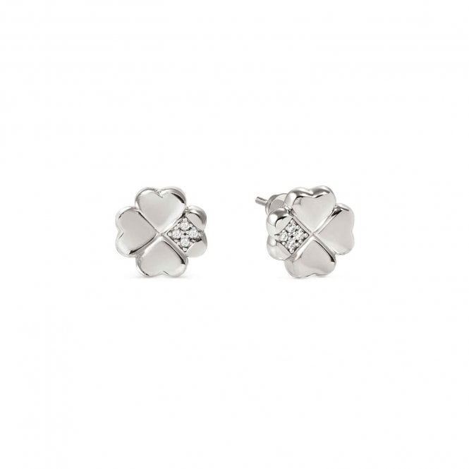 Nomination  Petit Sparkle CZ Four-Leaf Clover Stud Earrings 0.85 x 0.85cm