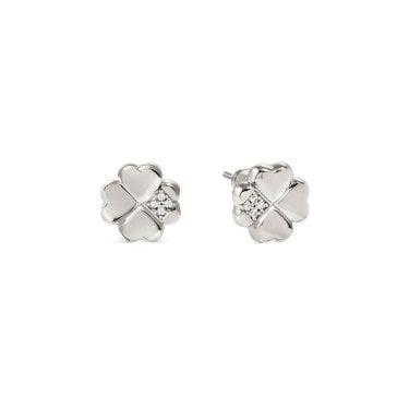 Nomination Petit Sparkle CZ Four-Leaf Clover Stud Earrings 0.85 x 0.85cm
