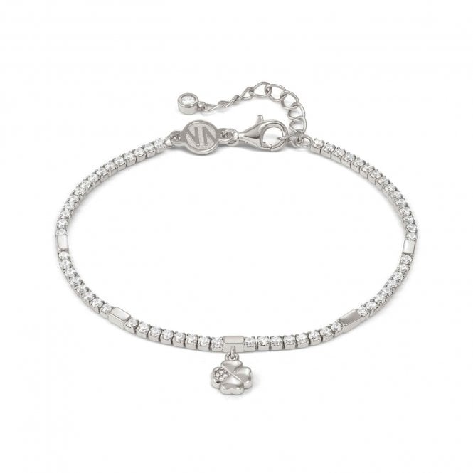 Nomination  Petit Sparkle CZ Four-Leaf Clover Tennis Bracelet 0.6 x 0.6cm, 16.5-19.5cm
