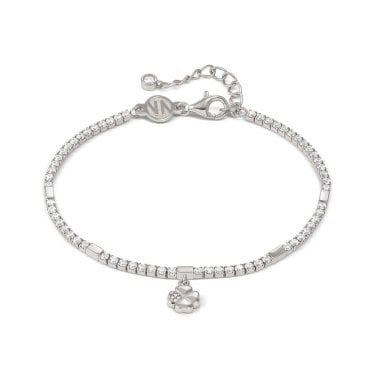 Nomination Petit Sparkle CZ Four-Leaf Clover Tennis Bracelet 0.6 x 0.6cm, 16.5-19.5cm