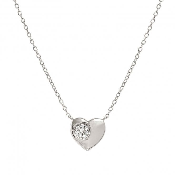 Nomination  Petit Sparkle CZ Heart Necklace 1 x 0.9cm, 38-44cm