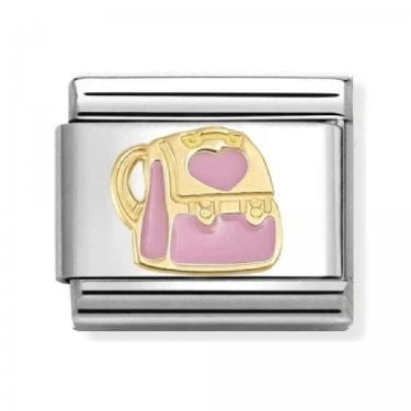 Nomination Pink Backpack Yellow Gold Charm