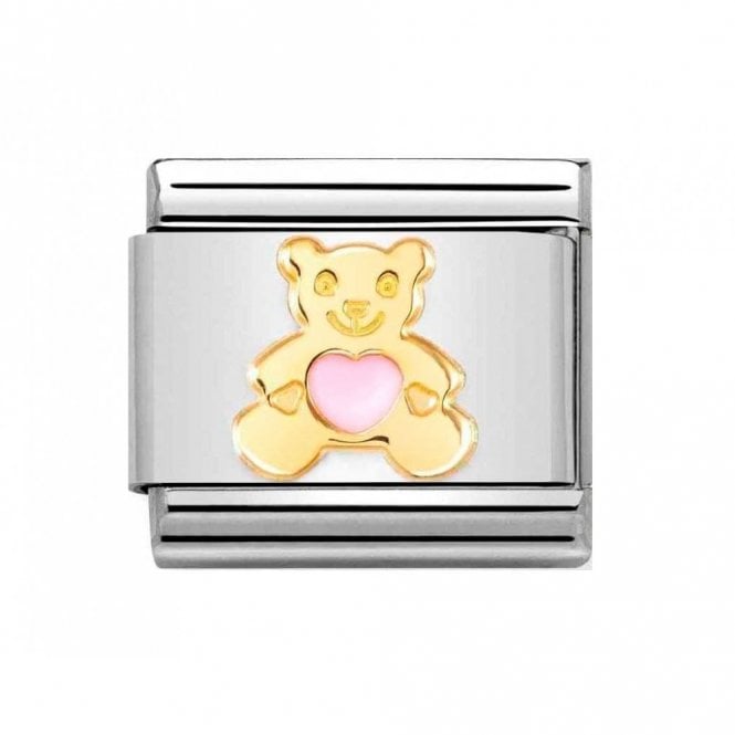 Nomination  Pink Bear Yellow Gold Charm