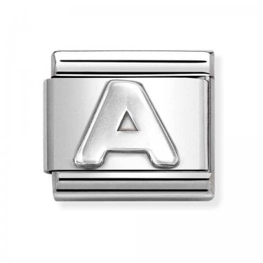 Nomination Plain A Initial Silver Shine Charm