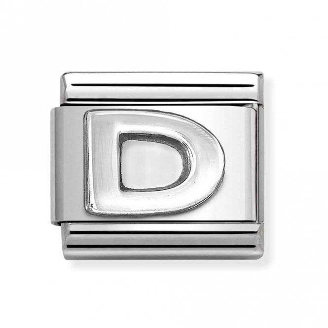 Nomination  Plain D Initial Silver Shine Charm