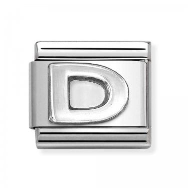 Nomination Plain D Initial Silver Shine Charm