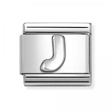 Nomination Plain J Initial Silver Shine Charm