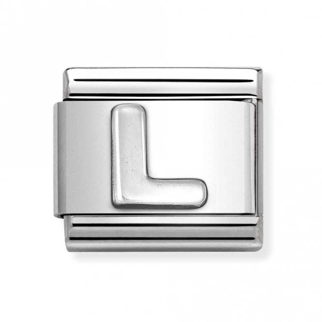 Nomination  Plain L Initial Silver Shine Charm