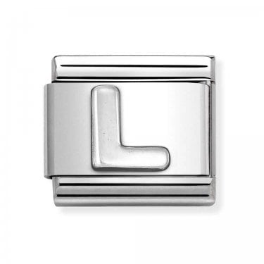 Nomination Plain L Initial Silver Shine Charm