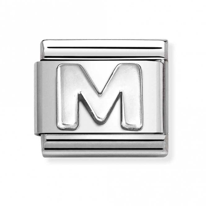 Nomination  Plain M Initial Silver Shine Charm