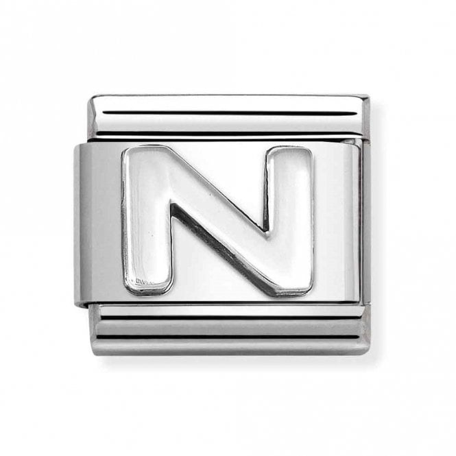 Nomination  Plain N Initial Silver Shine Charm