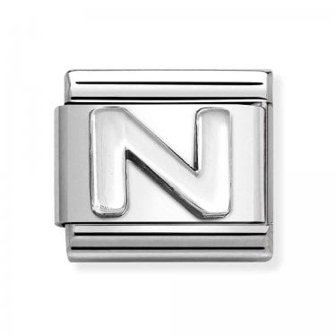 Nomination Plain N Initial Silver Shine Charm