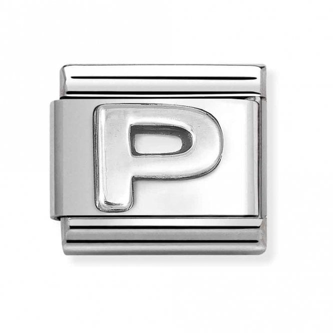 Nomination  Plain P Initial Silver Shine Charm