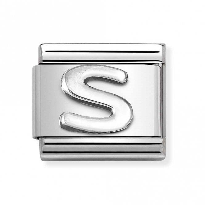 Nomination  Plain S Initial Silver Shine Charm