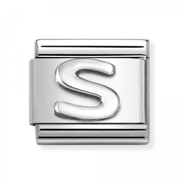 Nomination Plain S Initial Silver Shine Charm