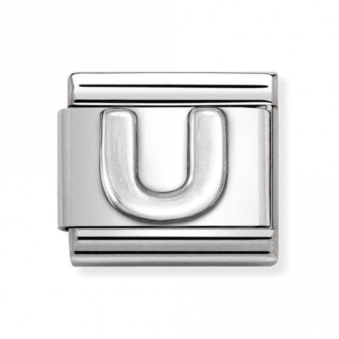 Nomination  Plain U Initial Silver Shine Charm