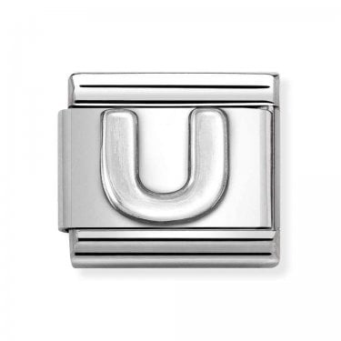 Nomination Plain U Initial Silver Shine Charm