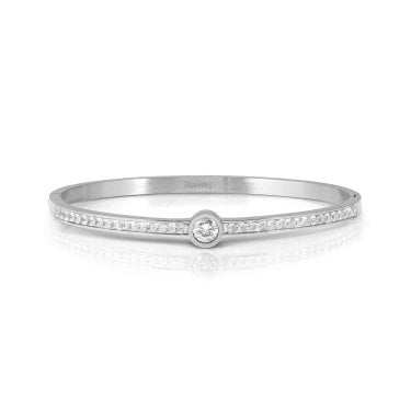 Nomination Pretty Bangles Centre CZ Bangle 0.35cm, 6 x 5.2cm